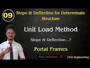 09* Unit load method | Slope & deflection | Structural Analysis | Civil engineering #structure