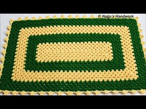 Rectangular Crochet Placemat Pattern-Rectangular Baby Blanket-Crochet Rectangle Table Runner