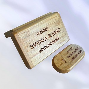 Clé USB 32 Go en bois avec coffret cadeau en bois. Toutes deux personnalisées avec gravure. - Etsy France