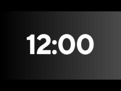 12 Minute Timer | 720 Seconds Countdown with Alarm ⏰