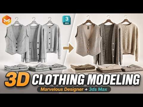 3D Cardigan Modeling in Marvelous Designer | Timelapse Workflow