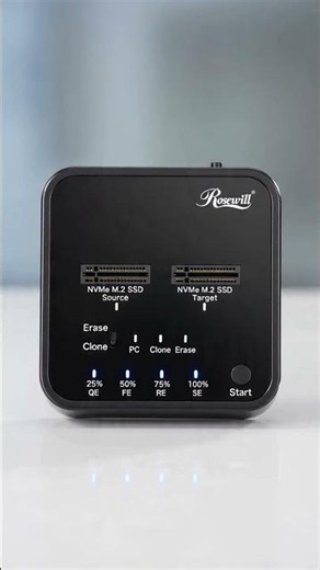 Rosewill M.2 NVMe Cloner + Eraser, M.2 Duplicator Dual Bay NVMe Enclosure