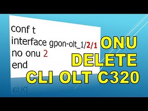 HAPUS ONU DELETE. CLI OLT ZTE