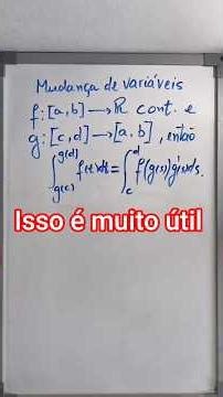 Saiba porque você pode fazer substituição numa integral. #calculo #matematica