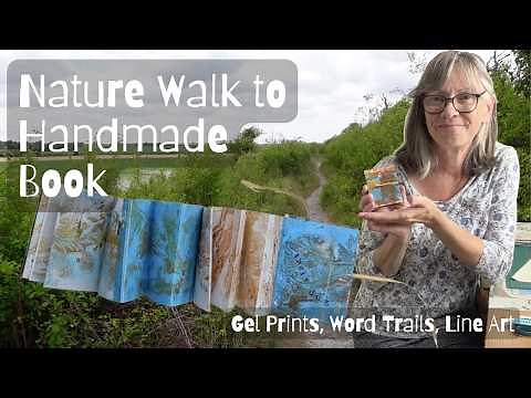 Create a Nature Walk Memory Book | Mini Concertina with Mono Prints & Word Trails