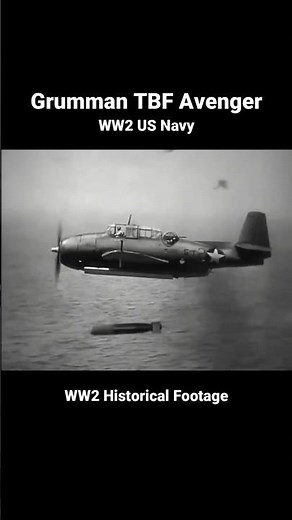 WW2 Footage | Grumman TBF Avenger Torpedo Launch | Pacific War