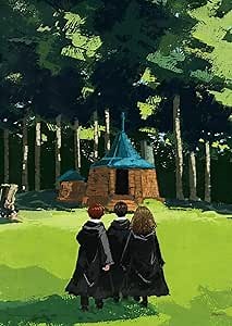 MIGHTYPRINT Harry Potter – Trio Visits Hagrid's Hut – Durable 17” x 24 Wall Art – NOT Made of Paper – Officially Licensed Collectible