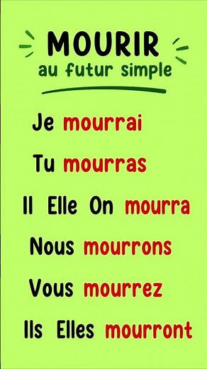 ⚡💀 “Le verbe mourir au futur simple… attention c’est sérieux !” 📚😱