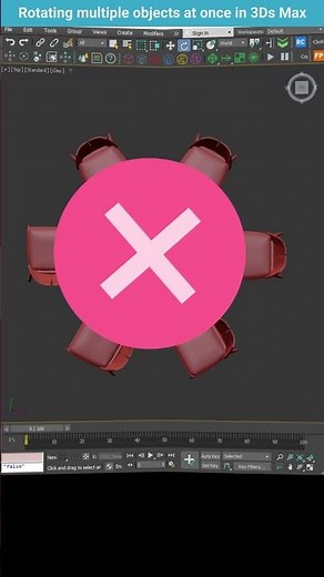 How to Rotate Multiple Objects Around Their Pivots in 3Ds Max | Quick Tutorial #shorts #3dsmax
