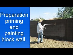 Painting a cinder block wall in Phoenix AZ.