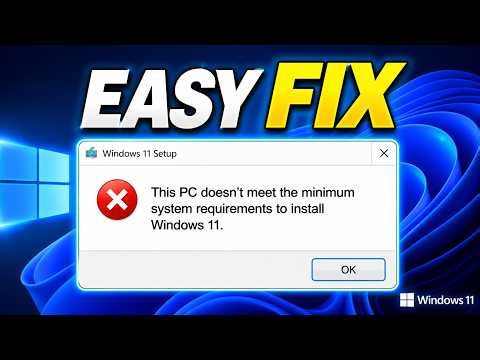 Fix This PC Doesn’t Meet the Minimum System Requirements to Install Windows 11