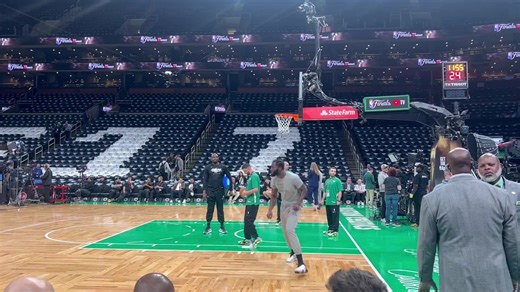 Neemi is out there shooting 3's #CelticsNation 👀☘️🦍 🎥: @NoaDalzellNBA via "x" | #CelticsNation