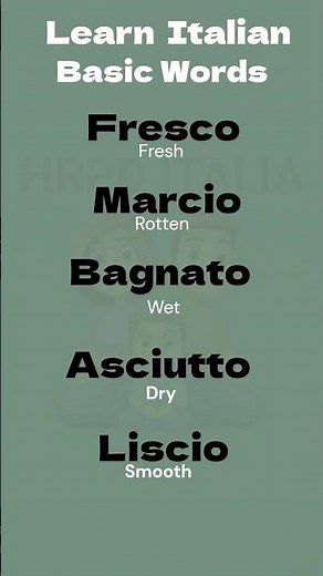 Basic Words | Easy way to learn Italian Language