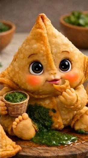 #cartoon little baby samosa. 😊