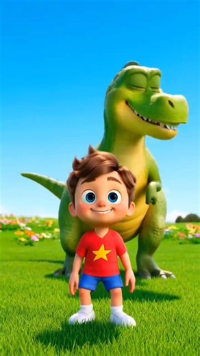 Magic Jump 😂 Boy vs Dinosaur Loop #shorts