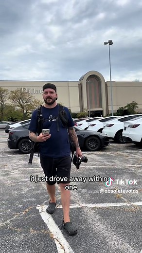 This parking lot of an abandoned mall was full of teslas and cyber trucks that were turning on and driving off on their own with no humans around. What could be the reason for this? #abandonedplaces #urbanexploring #urbex #teslas #cybertruck @LordExplores