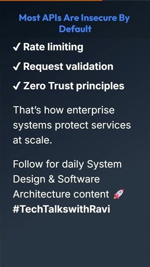 Most APIs Are Insecure By Default #APIArchitecture #SystemDesign #SoftwareArchitecture #zerotrust