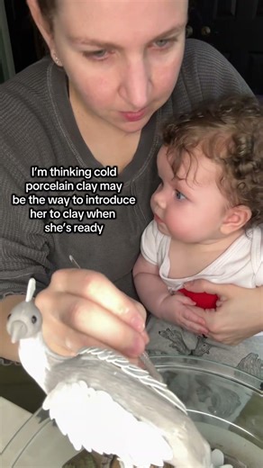 Making art with my baby! #polymerclay #sculpey