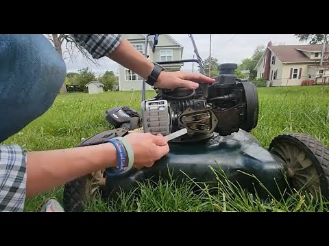 Adjust valves, Bolens 450E lawnmower (Briggs and Stratton engine)