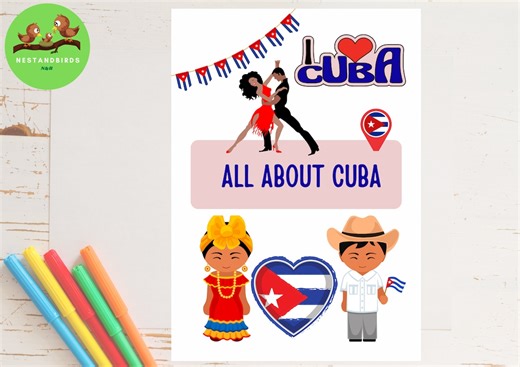 Cuba Unit Study: Kids Printable, Hispanic Heritage (PDF) - Etsy