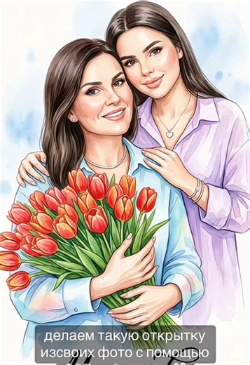 как сделать открытку на 8 марта для мамы как сделать открытку на 8 марта через ии как сделать с ии маме открытку на 8 марта коллаж из фото промт промт для коллажа из фото коллаж из фото ии тутор 3 фото колаж как сделать 3 коллажа тренд решила сделать маме открытку на 8 марта с помощью ии Скоро 8 марта и я уже создала маме открытку с помощью ии Скоро 8 марта и вот какую открытку я сделала для мамы сделала для мамулика очень милую открытку в честь 8 марта промт для ии фото мама и дочь промт для ии