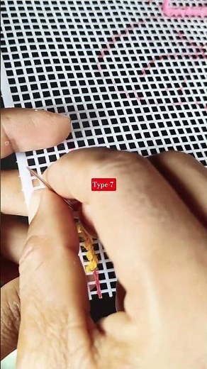Type-7: Half cross stitch/tent stich on plastic canvas for Beginners✅