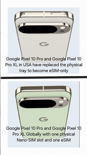 Google Pixel 10 Pro and Google Pixel 10 Pro XL with Different Sim Card slot types #google #pixel