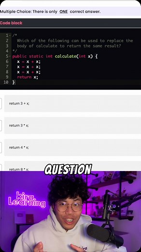 Java question let’s go #computerscience #softwareengineer #coding #programming #java | Kira