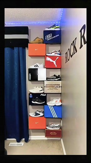A wonderful use way of the shoe boxes 👟📦 #shoebox #foryou #love #sneakers #sneakerstorage #fashion #storagebox #shoeboxes #nike #jordan #diy #sneakerroom #storagecases #sneakerhead #sneakerdisplay