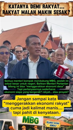 MBG WAS PRAISE BY MINISTERS, BUT THE REALITY MAKES PEOPLE CRY!