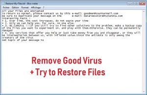 Good Virus (.good Files) – How to Remove   Restore Data