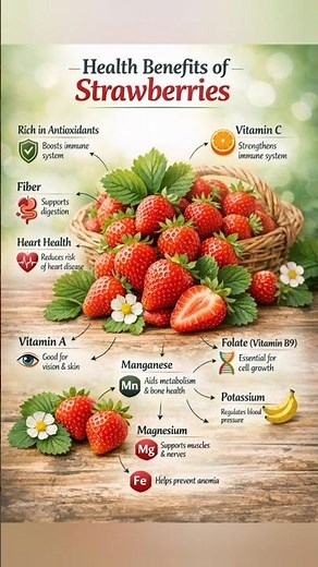 HEALTH BENEFITS OF STRAWBERRIES 🍓
