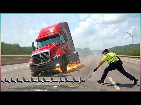 Truckers PUTTING an END to POLICE CHASE