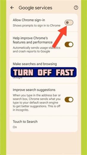 How to Turn OFF Chrome Sign-in on Android (Sign Out Google Account 2026) #shorts