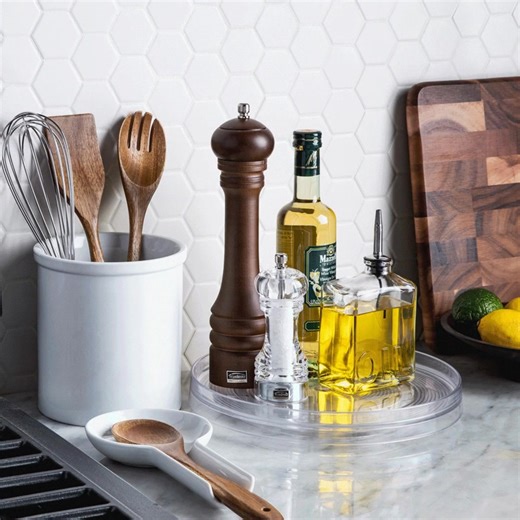 Turn the table on clutter ➡️ Our best-selling iDesign Linus collection is BOGO 50% off for a limited time! Shop now 👉 https://ksp.store/iDesign-Linus-Organizers | Kitchen Stuff Plus
