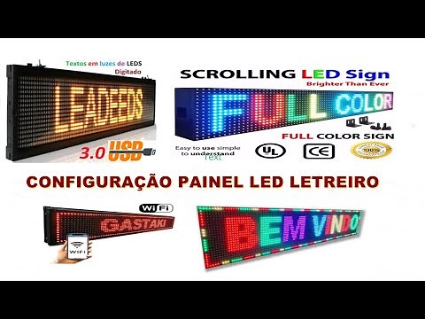 PAINEL LED LETREIRO DIGITAL configuração passo a passo