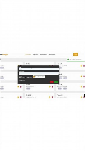 Task Manager using React Js | React Js Project