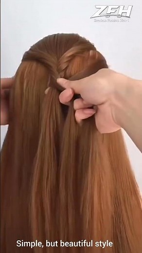 Beautiful Hairstyle ✨ Easy & Trendy Hair Look for Girls #shorts #simple