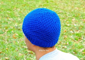Moss Stitch Hat in 10 Sizes - Worsted or Sport / DK Weight Yarn - FREE Knitting Pattern - Yay For Yarn