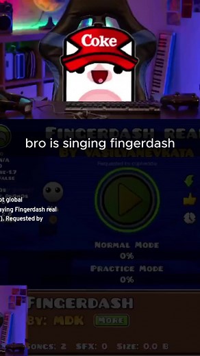 Tins singing fingerbash 😎 #geometrydash