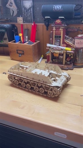 Wooden Sherman Tank Build Progress | World of Tanks Inspired Model #ww2