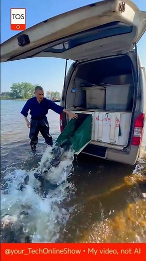 RIVER RESTOCK 🐟 done right#skills #crafts #shorts #aquawork #fishloading