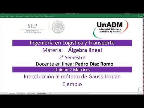 Método Gauss Jordan con Excel