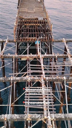 Almost 2 years after the fire that burned down Rubys on the Oceanside pier and this is what the end of the pier looks like now. #oceansidepier #oceansidecalifornia #pier #rubysdiner #sandiegolife