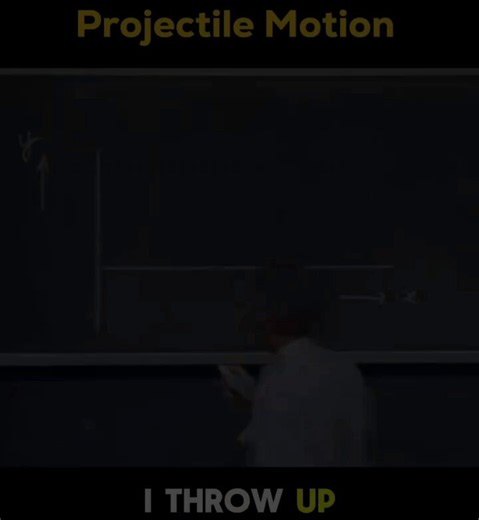 Professor Walter Lewin explains projectile motion