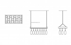 Hanging Wine Glass Rack - Free CAD Drawings