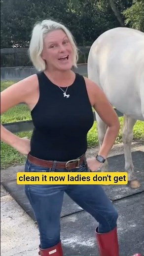 Wait, WHAT do you have to do to the horse?? Gelding Sheath Cleaning #horselife