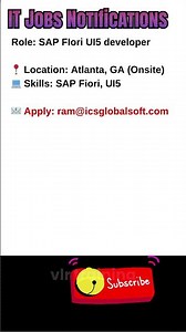 SAP FIori UI5 developer October 24, 2025