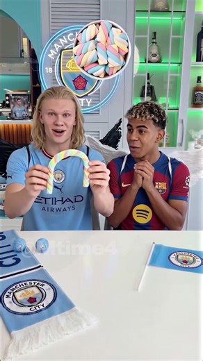 Yamal vs Haaland Marshmallow Madness 😳 #football #challenge