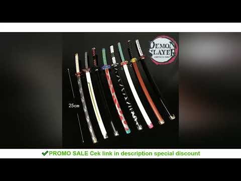 25cm Demon Slayer Katana Swords Kimetsu No Yaiba Samurai Sword Real Size Japanese Katana Anime Cospl